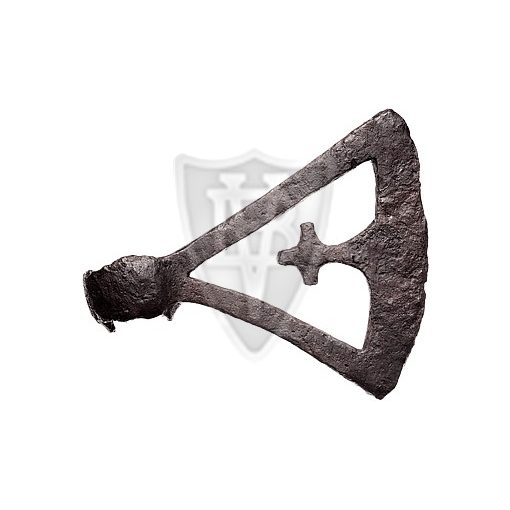 Viking axe with cross inside the head