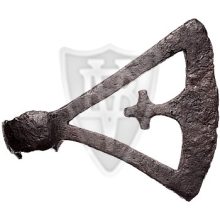 Viking axe with cross inside the head