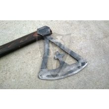 Viking axe with cross inside the head