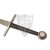   HEMA 1,5 hand sword for fencingtrainings, with back-folded tip