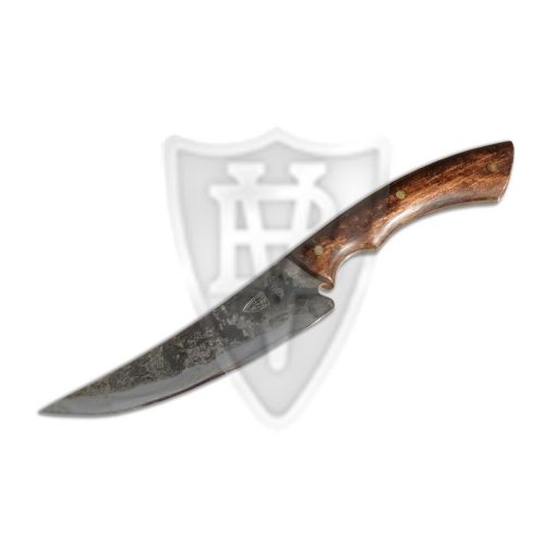Knife with curved blade