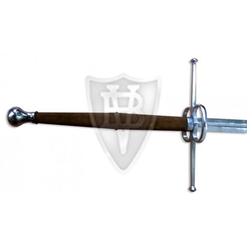 Longsword twohand Montante with side rings, diamond blade with fuller