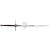 Longsword twohand Montante with side rings, diamond blade with fuller