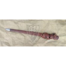 Sword-Scabbard with belt from Leather, with metal cap