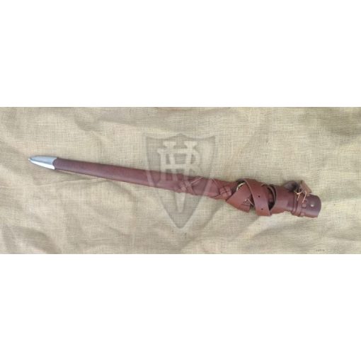 Sword-Scabbard with belt from Leather, with metal cap
